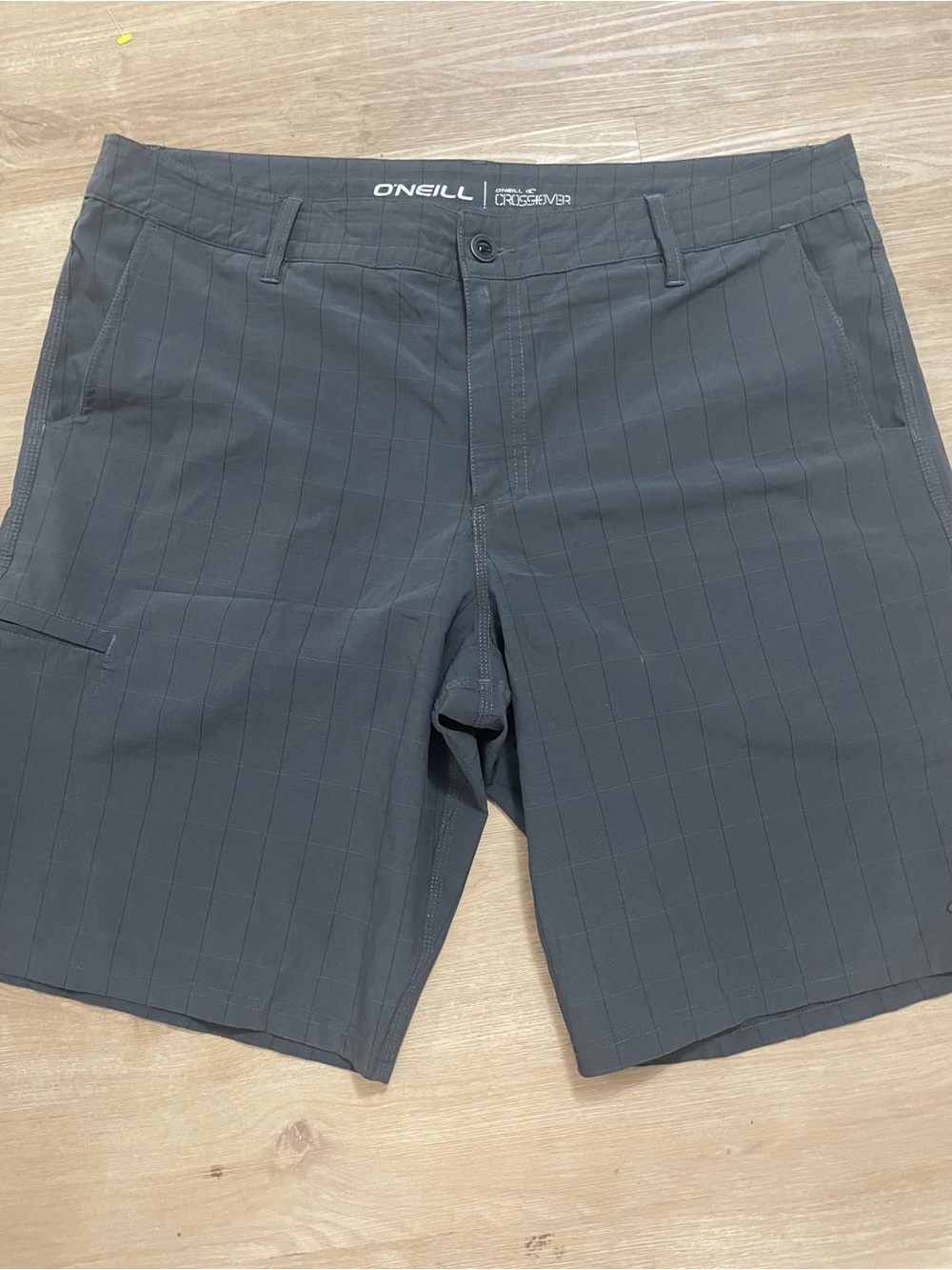 O'Neill Men's Charcoal Pinstripe Hybrid Shorts
